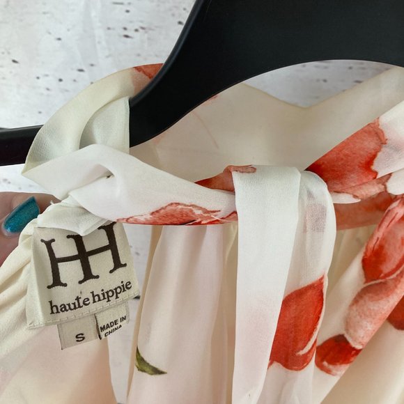 Haute Hippie morrison flowing flowers tie shift dress - Picture 12 of 12